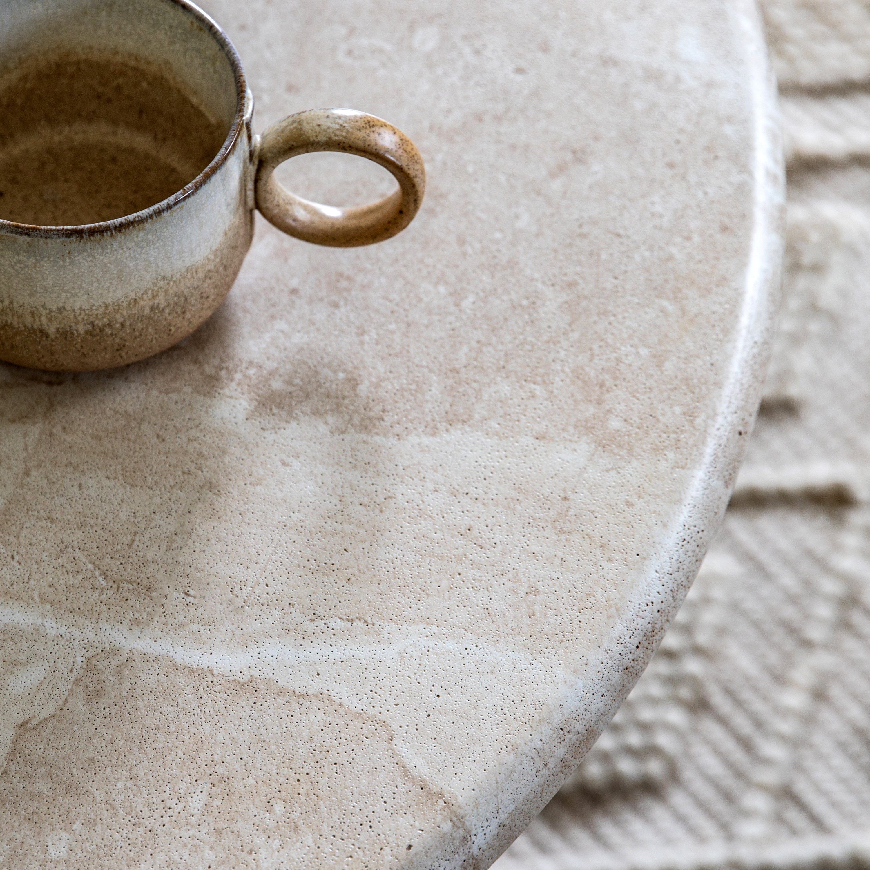 Annecy Bronze & White Concrete Round Coffee Table